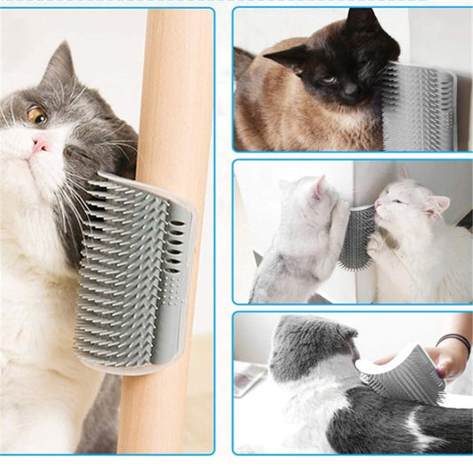 Cat Self Groomer with Catnip Massage Brush
